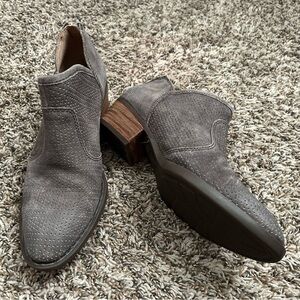 Born Charcoal Perforated Ankle Booties